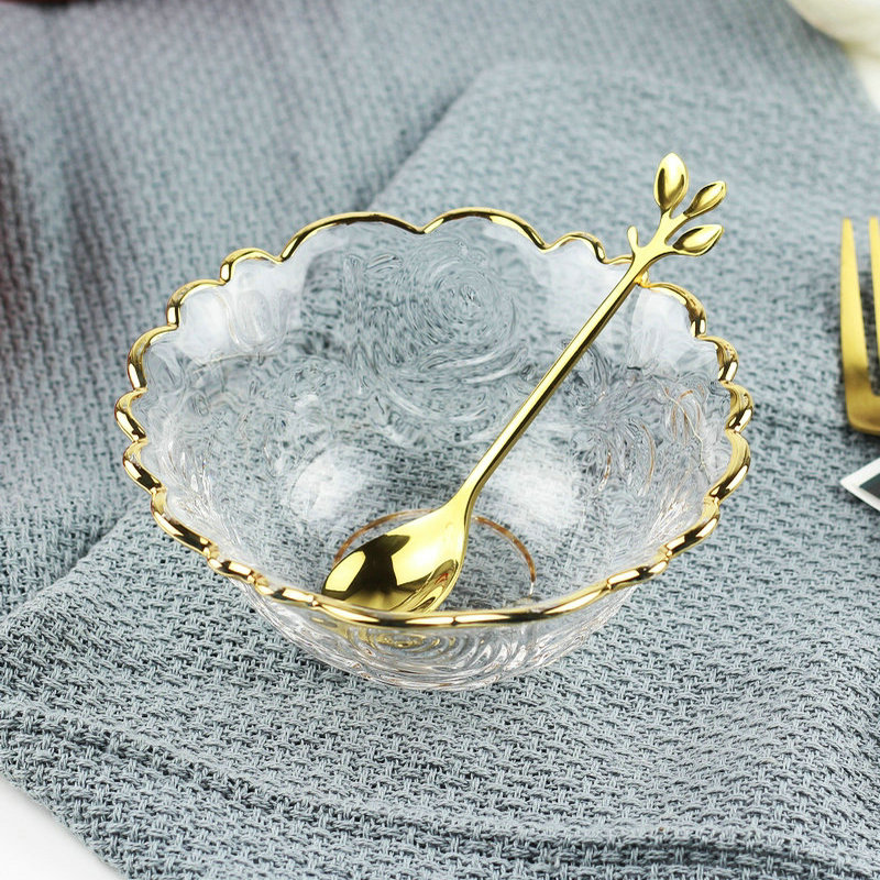 Japan-style Nest Bowl Sweet bowl Delicate Phnom Penh Glass Small Bowl Home Crystal Bowl Superior Transparent Sugar Water Bowl Cutlery-Taobao