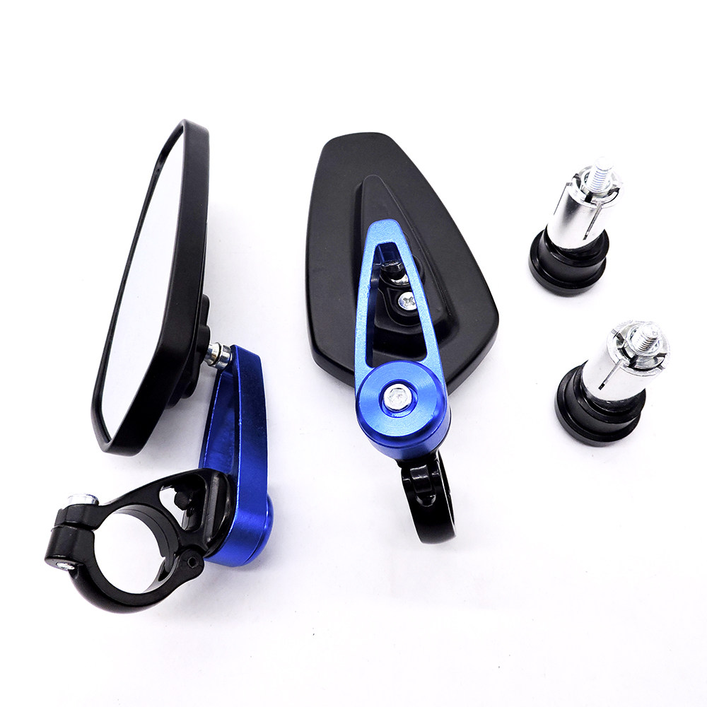Motorcycle Sports Car Aluminum Alloy Handlebar Mirror Reflector Electric Vehicle Modification Universal Longjia V Cafe Racer Rearview Mirror