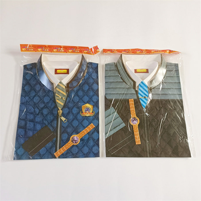 Qingming Festival High-end Men's Style Casual Suits Solid Paper Clothes 1 Set Price 