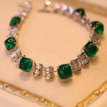 Lumi jewelry natural sugar tower emerald bracelet 18K gold inlaid Diamond womens bracelet bracelet custom