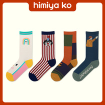 2021 Four Seasons New Western World Cartoon Illustration Mens Socks Personality Tide Socks Cotton Socks