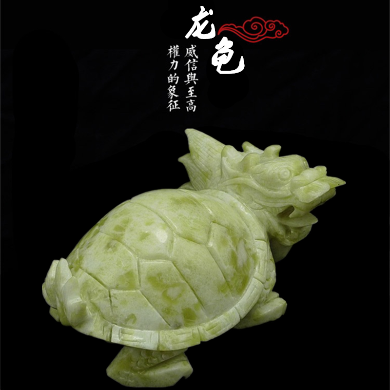 Dragon tortoise pendulum pieces Town residence natural xiu jade gossip dragon head tortoise gold money tortoise jade jade/Decorative Craft Gift