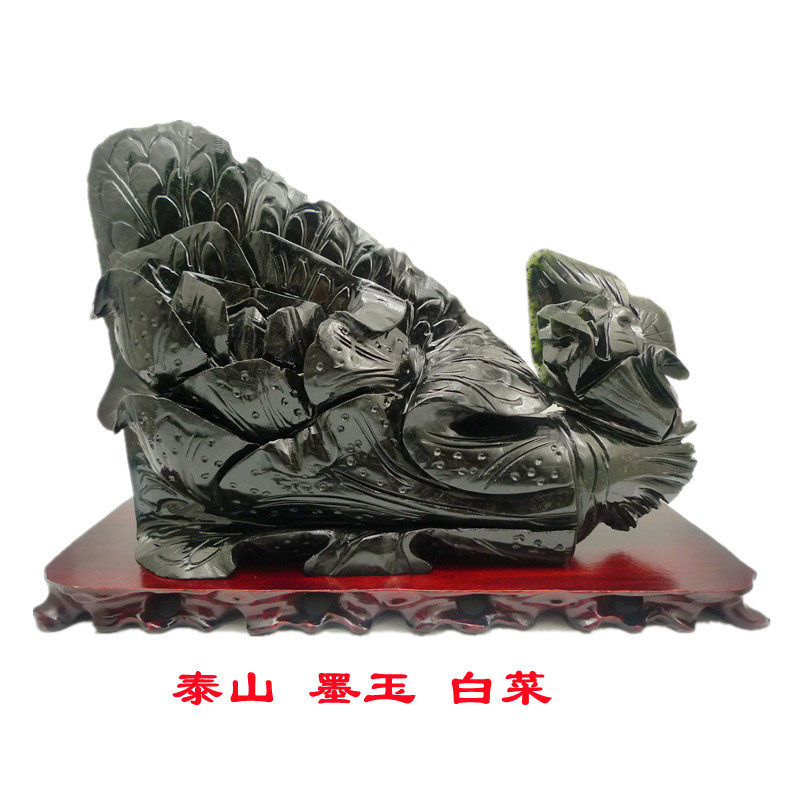 Taishan ink jade cabbage fix cabbage office decoration in the office decoration of the new home gift