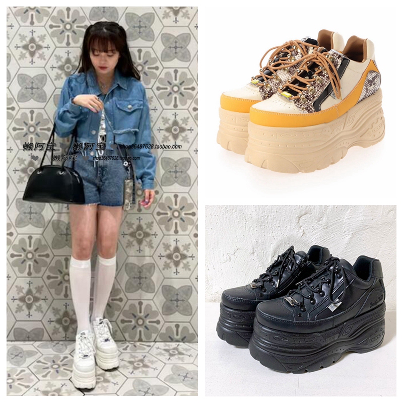 Japanese Style ins Retro Waterproof Platform Chunky Heel High Heel Side Zipper Versatile Fashionable Casual Women's Sneakers Thick-Soled Shoes Japanese Style ins Retro Waterproof Platform Chunky Heel High Heel Side Zipper Versatile Fashionable Casual Women's Sneakers Thick-Soled Shoes