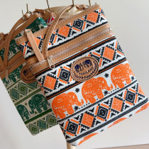 Thai elephant handmade cross-body hardware cotton bag Bangkok cultural and creative small fresh can hold mobile phone travel commemorative new style