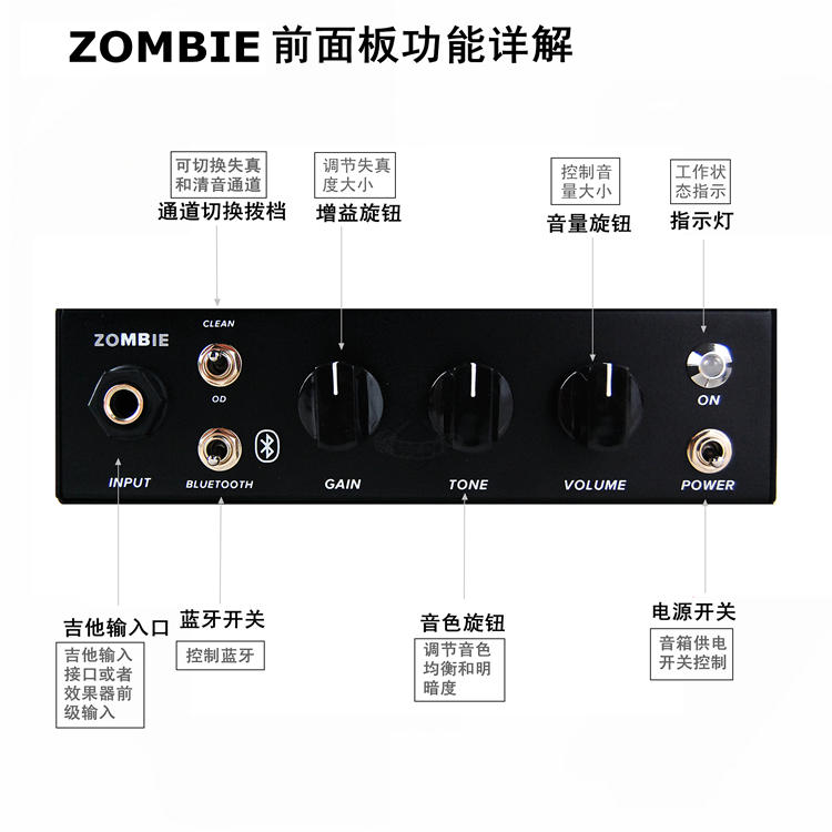 JOYO đầu hộp banTamP quái vật nhỏ 20W Bluetooth mini kênh đôi preamp ống chia guitar - Loa loa loa kéo kéo