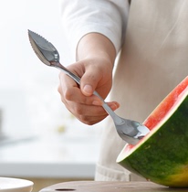  304 stainless steel multi-function digging planing scraper Creative multi-function double-headed childrens planing mud spoon Kiwi digging meat spoon