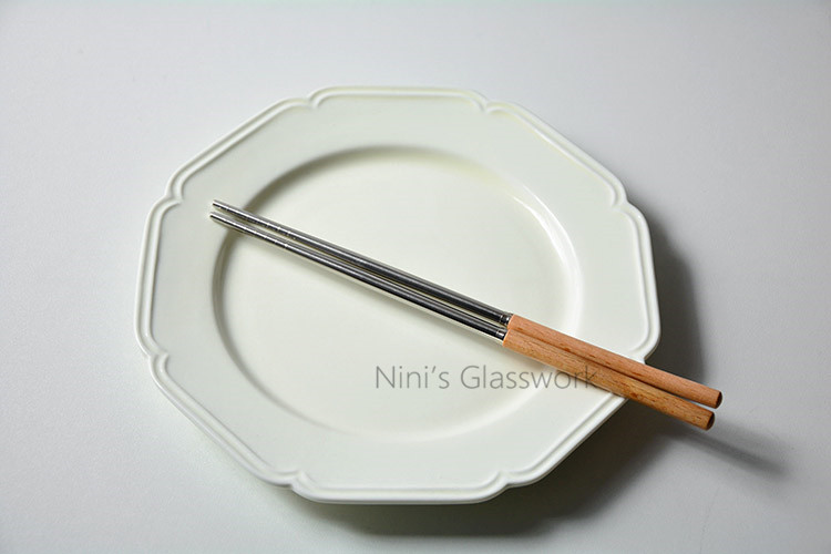 Cửa hàng tạp hóa Zakka kiểu Nhật xử lý bằng gỗ muỗng nĩa dao đũa bằng thép không gỉ Bộ đồ ăn phương Tây sáng tạo - Đồ ăn tối dĩa nhỏ