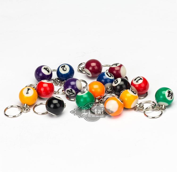 Billiard jewelry keychain chain bag buckle black 8 hanging ornament billiards charm full of 99 yuan small gifts