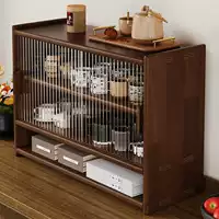 Настольная двухэтажная чайная чашка из натурального дерева, кофейный чайный сервиз, пылезащитный держатель для стакана