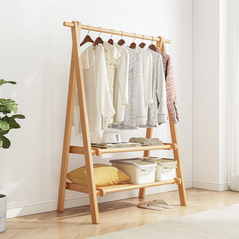 Room hanger household hanging clothes simple style does not occupy space indoor bedroom vertical single-rod coat rack floor-to-ceiling small