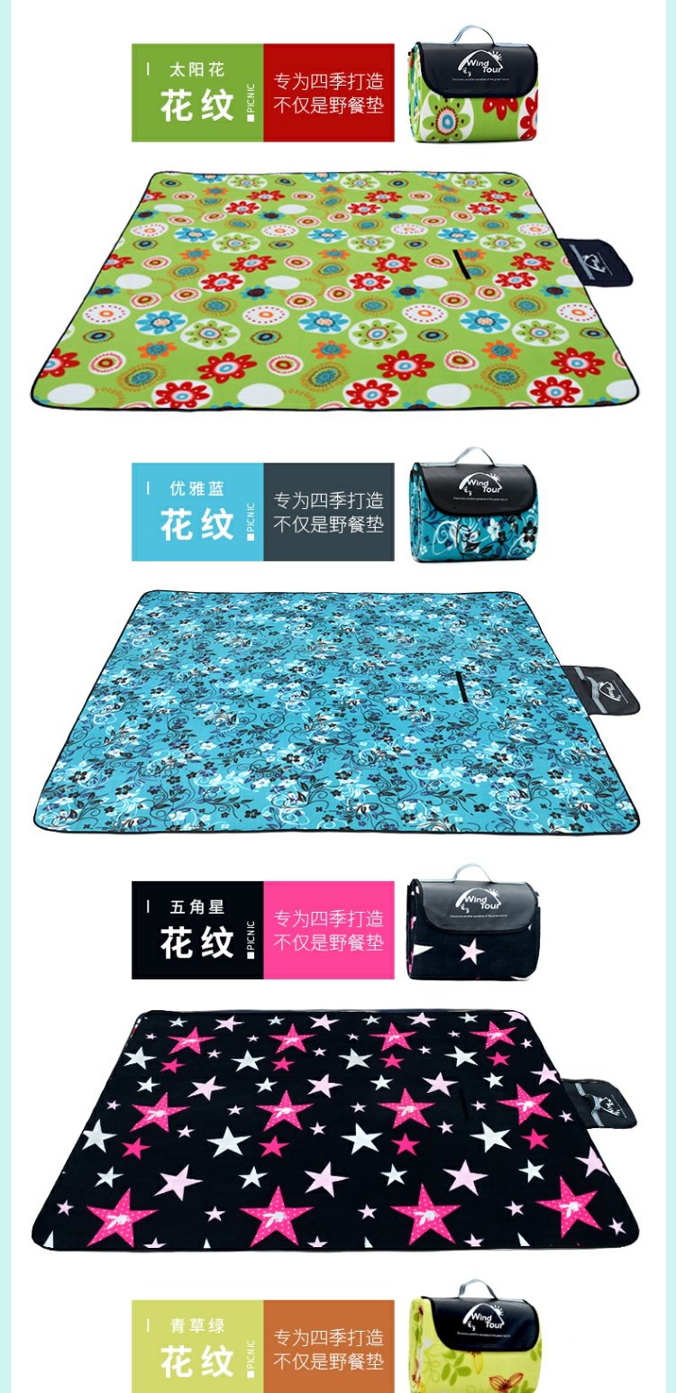 Picnic mat ẩm pad ngoài trời dã ngoại trại bãi biển lều mat không thấm nước đệm thảm cỏ dã ngoại tour du lịch mùa xuân - Thảm chống ẩm / Mat / Gối thảm lót sàn cho bé