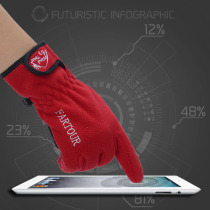 Outdoor winter male and female models touch screen windproof cold and warm thickened with touch gloves riding and running gloves