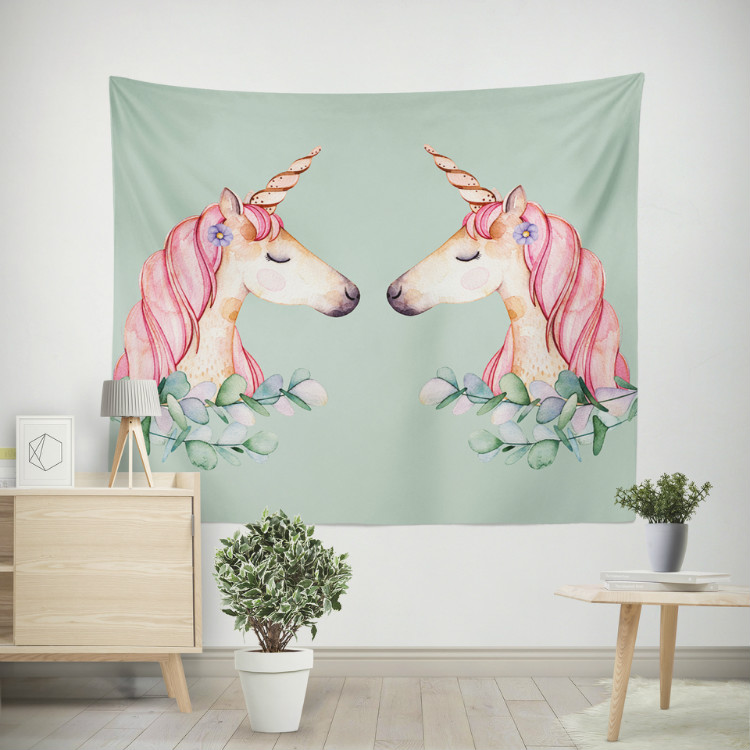 Unicorn loạt tường tấm thảm treo tường bãi biển khăn chăn chụp nền vải canvas trang trí LOGO tùy chỉnh