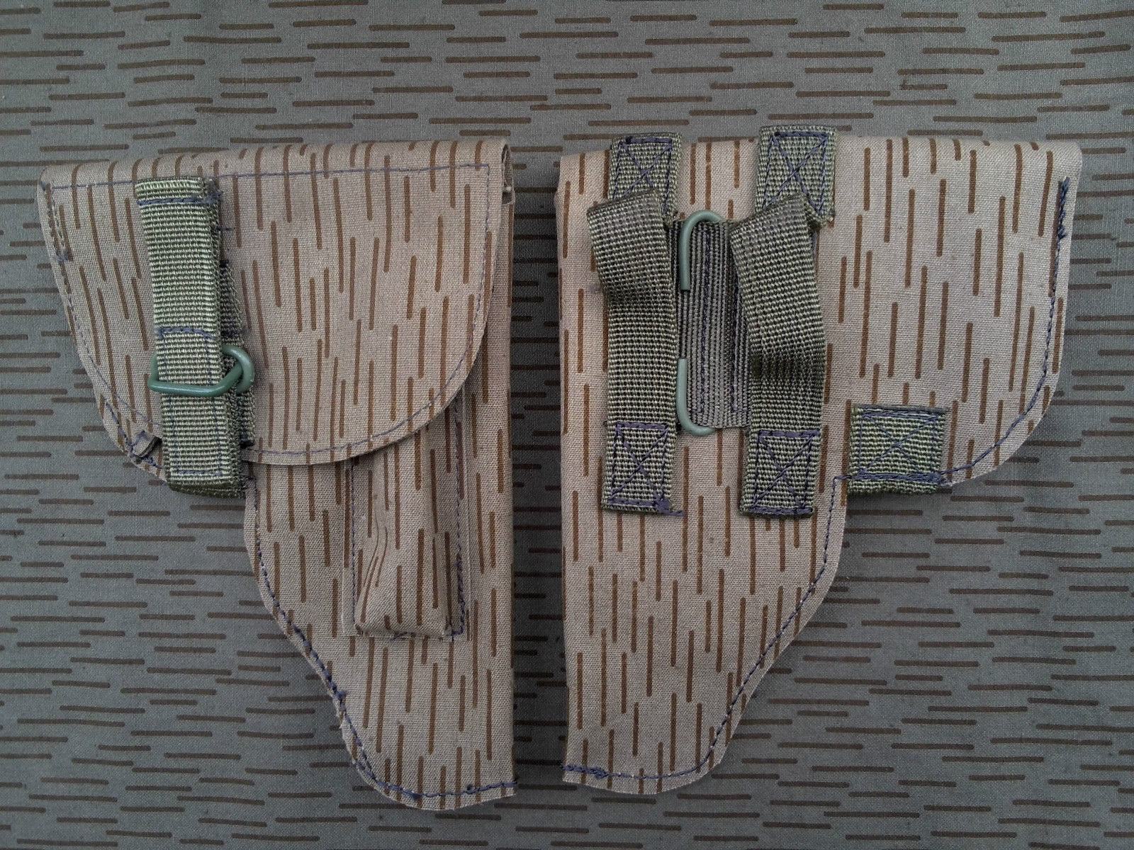 East German German army UTV raindrops camouflage macarov 59 tools running bag pistol holster