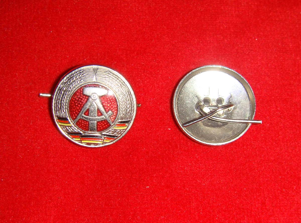East German GDR German Army Original small cap emblem-early steel