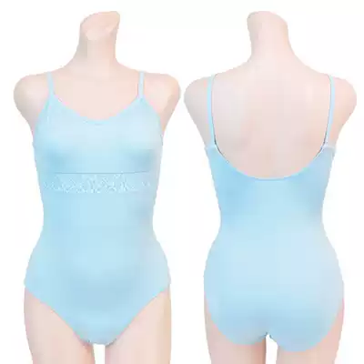 Strip lace suspender jumpsuit ballet dance gymnastics fitness guest practice uniform clearance processing AL0042