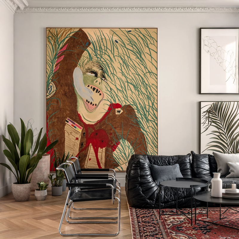 Fauvist Retro Character Decorative Painting for Living Room Background Wall, Vintage Style Art for Entryway and Bedroom, Artistic Wall Art Fauvist Retro Character Decorative Painting for Living Room Background Wall, Vintage Style Art for Entryway and Bedroom, Artistic Wall Art
