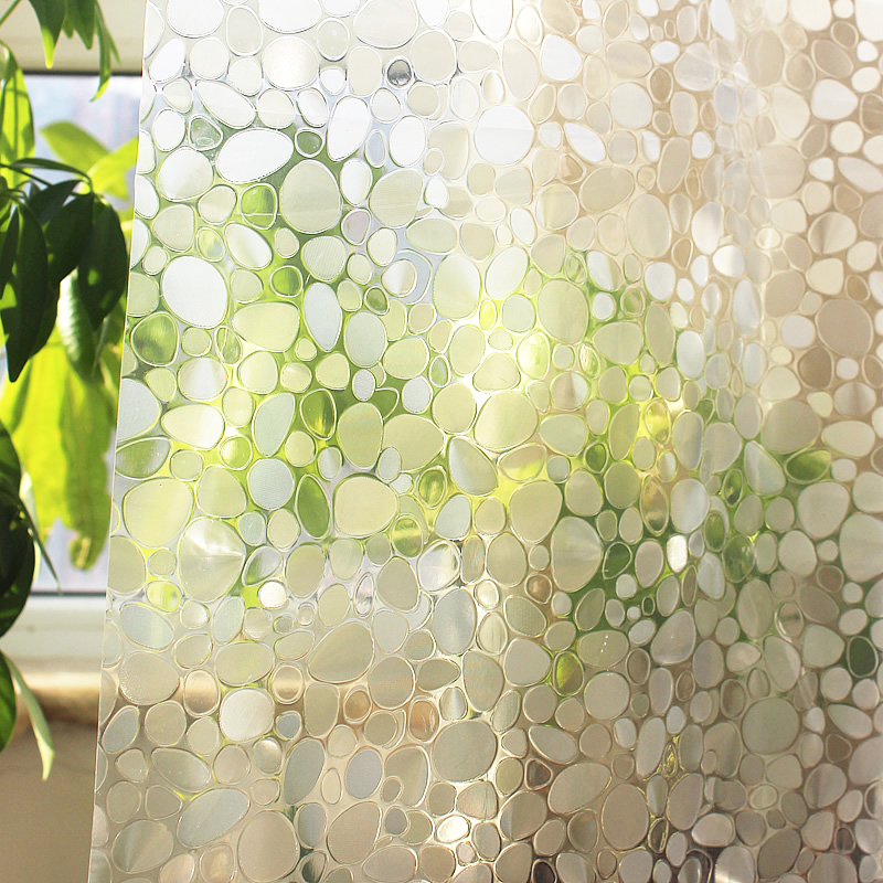 Thickened 3D bath with bath curtain cobblestones transparent waterproof bathroom curtain EVA plastic crystal bathroom partition curtain