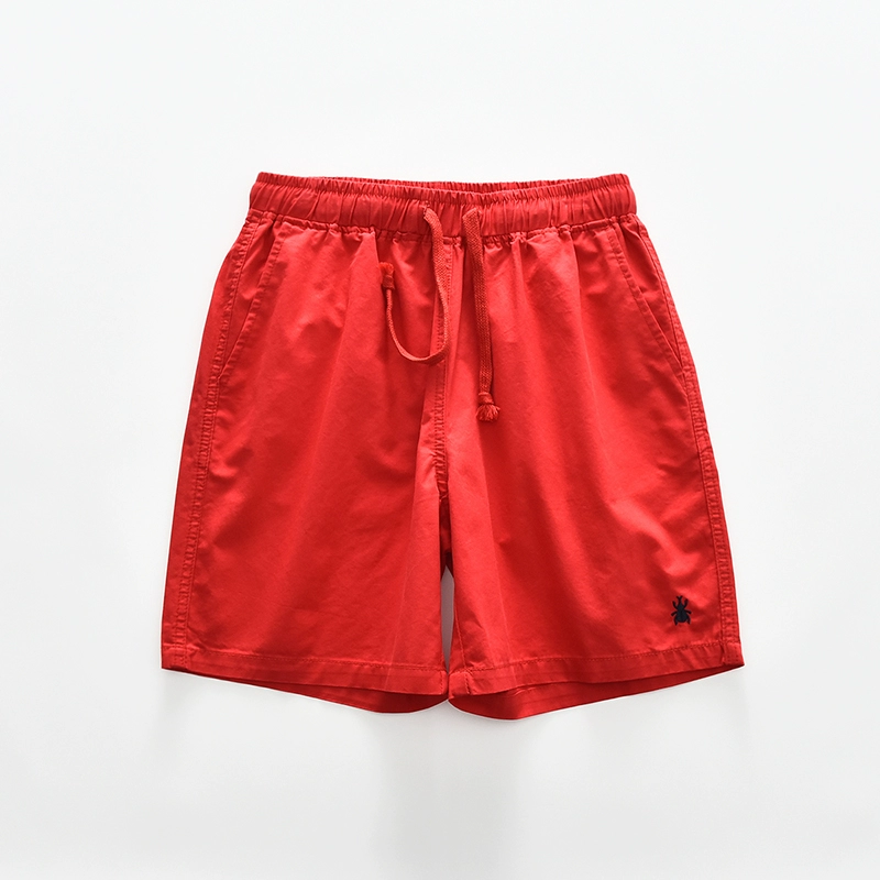PA31 hè mới cha mẹ-con trai và bé gái thun eo nhiều màu cotton giản dị quần short qa87 SS quần short jean nữ ống rộng