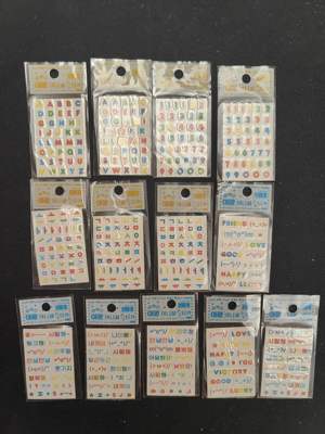 Korean stickers, emoticons, number stickers, letter stickers, cute Korean stickers, old-fashioned