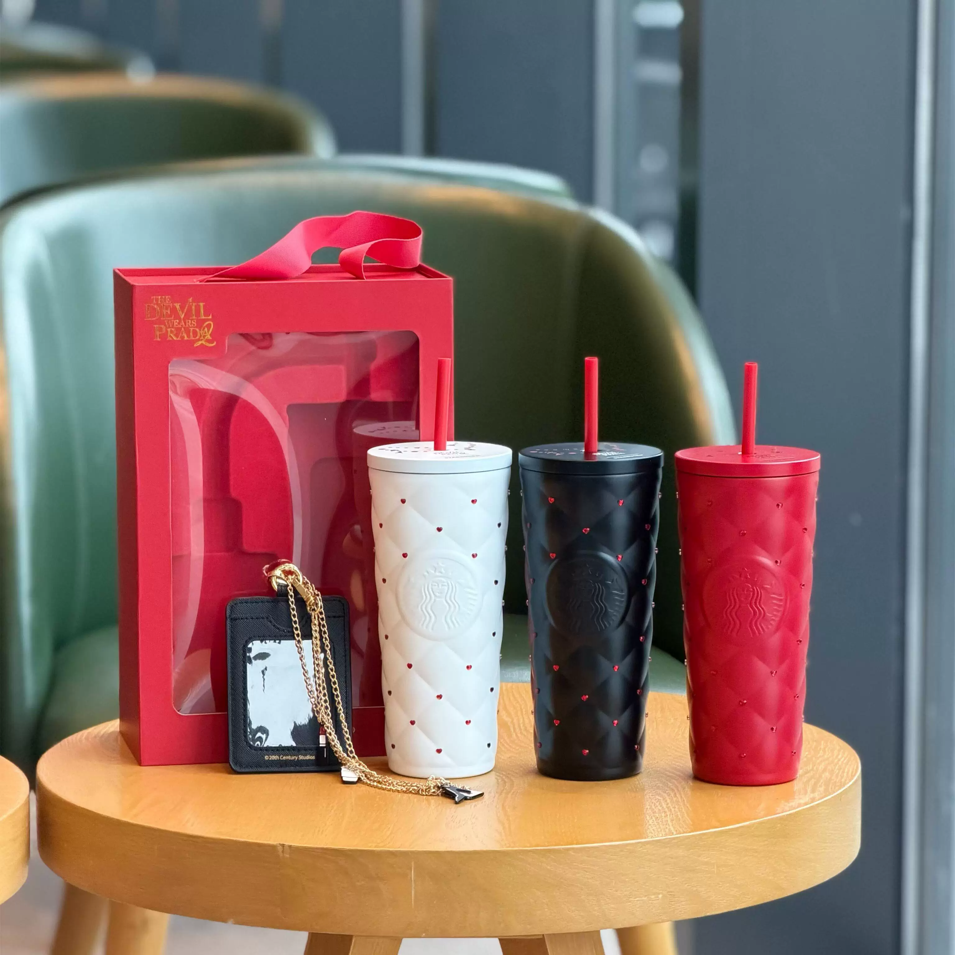 Звездное кофе Starbucks, Prada, соломенная нержавеющая сталь, подарочная коробка