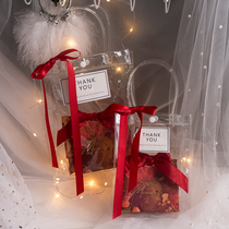 MISSXIU wedding flash girl] Wedding candy bag PVC transparent bag Hand carry bag Bridesmaid back gift bag