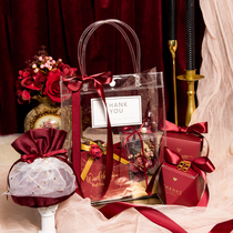 MISSXIU wedding glitter girl hand gift gift return practical atmosphere hand carrying transparent bag