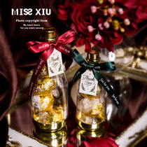 MISSXIU wedding Princess Louis]New candy box transparent plastic champagne bottle small candy bottle