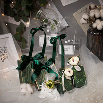 MISSXIU wedding flash girl]New candy box portable bag transparent bag PVC light luxury wind