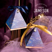Missxiu happiness love than gold Jian] New design starry sky blue with hand gift purple happy candy box European simple box