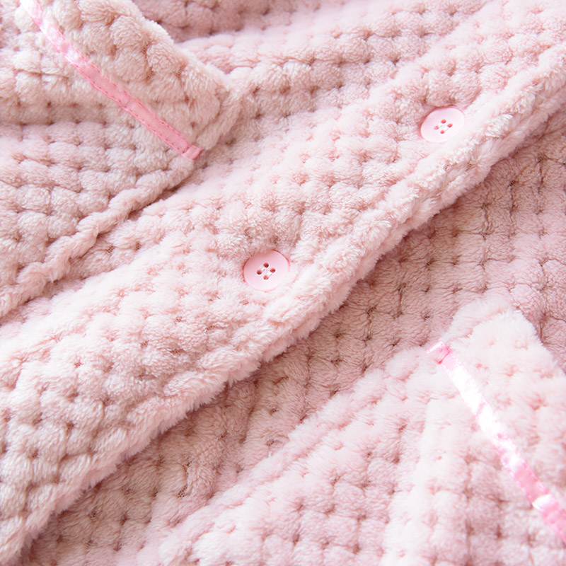 Mẫu vài bộ đồ ngủ Flannel Bộ quần áo gia đình dày và mềm ấm Quần áo nam và nữ mùa thu đông đồ pijama