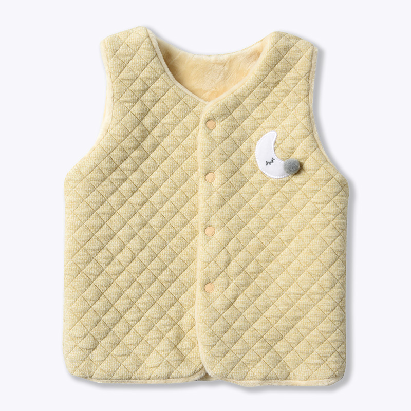 Áo khoác cotton dày và nhung màu vest nam áo gile thu đông cho bé gái