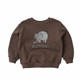 Children's cotton sweater cute cartoon round neck Morandi color terry sports top children's clothing spring and autumn