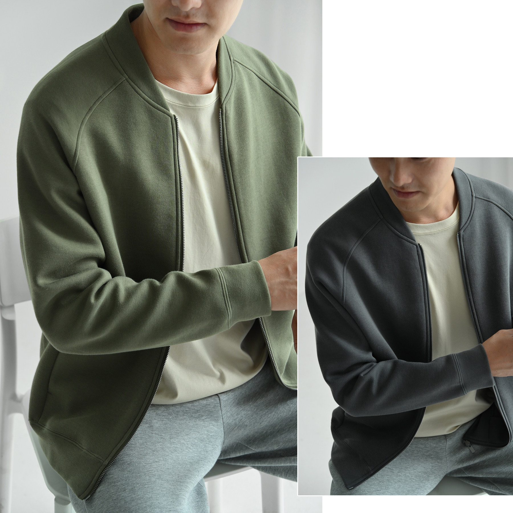 Men's baseball uniform Shuimu Liangpin stand collar spring and autumn loose