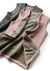 Женская жилетка 加厚款 女士一体绒保暖马甲 v领 妈妈可穿坎肩