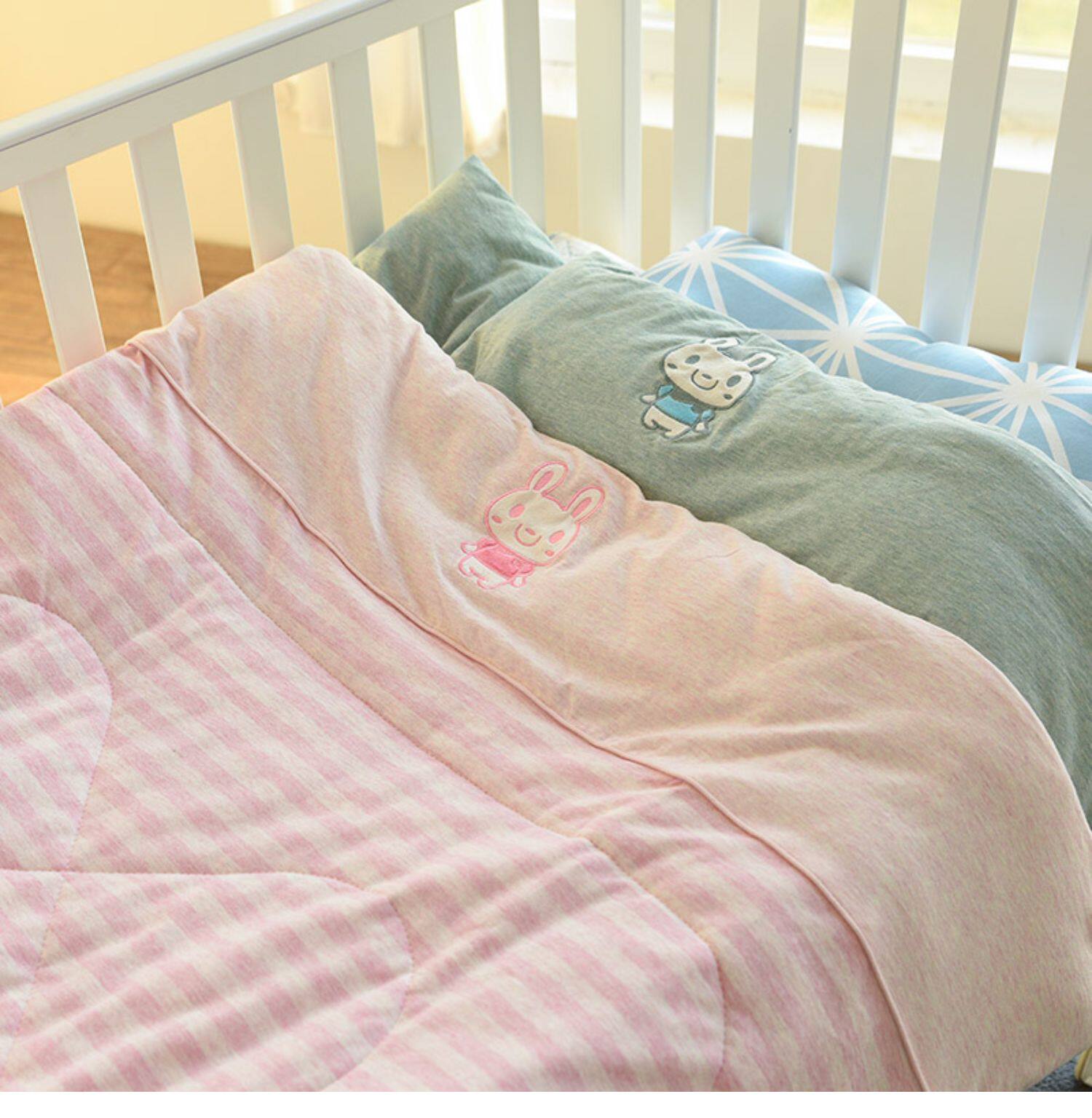 одеяло 春夏款 色纺天竺棉 儿童被子 纯棉宝宝棉被幼儿园被子夏凉被