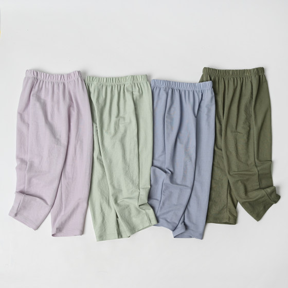 艾草系列 儿童薄款长裤 男童女童空调裤夏凉裤 山东网店 童装