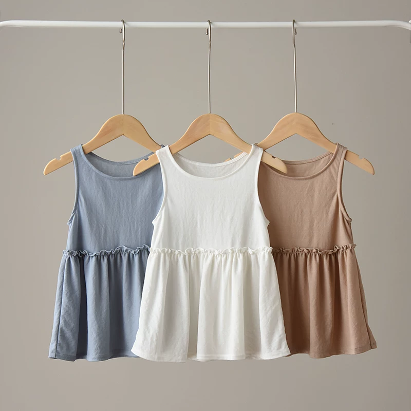 Children's thin sleevless dress sleevless