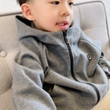 Спортивный детский цветной осенний кардиган с капюшоном, семейный стиль, подходит для подростков