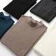 Double-sided velvet warm and thick T-shirt men's brushed half turtleneck long-sleeved autumn and winter solid color bottoming shirt large size