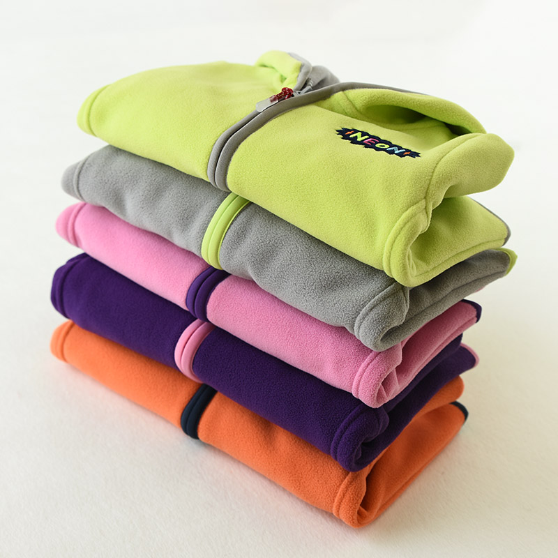 Áo khoác lông cừu ấm áp tùy chỉnh Áo khoác lửng nam và nữ Zipper Tops Big Boy Fall Winter Wear áo gió trẻ em