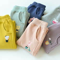 детские штаны 儿童薄绒长裤 男童女童休闲裤子 秋装 OTHER