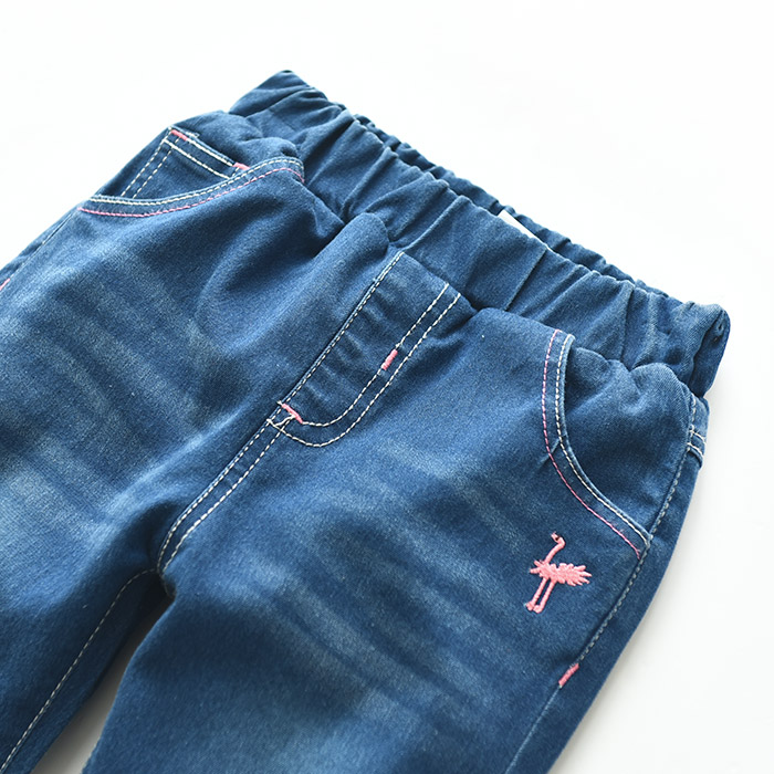 Quần denim bé gái, mặc quần ấm, quần lụa trẻ em, quần áo mùa đông quần jean bé gái
