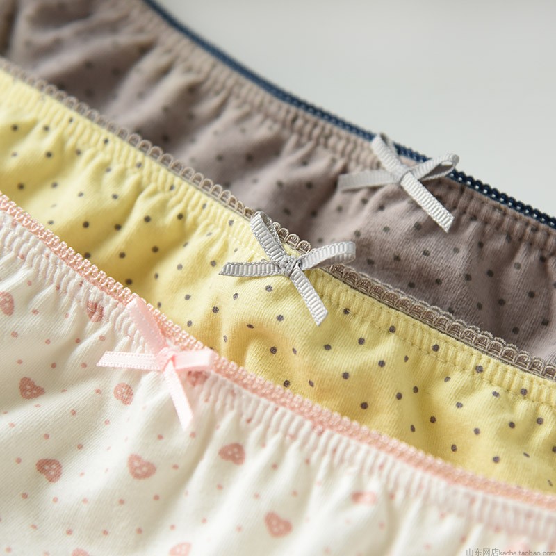 Quần đùi tam giác cotton nữ ba lô thắt nơ giữa eo quần lót nữ triumph