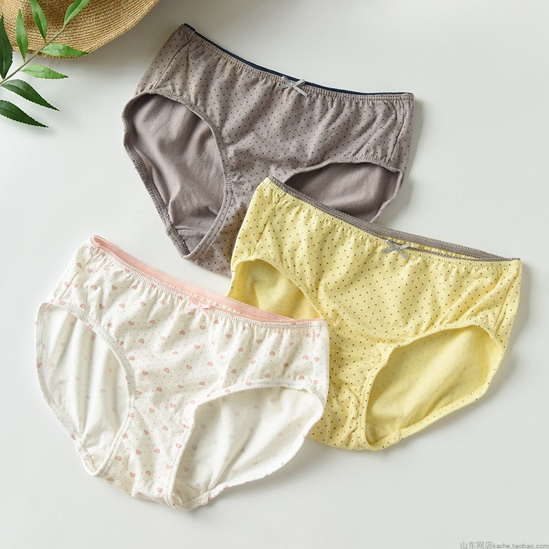 Quần đùi tam giác cotton nữ ba lô thắt nơ giữa eo quần lót nữ triumph