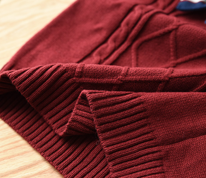 Đại học gió trẻ em áo len cotton cô gái đan vest bướm nơ lớn quần áo trẻ em 10 tuổi
