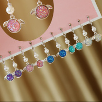 Children without ear hole baby long ear clip girl birthday gift Princess fake earrings