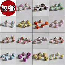 Mushroom cloth button summer flower White Red Yellow Orange Green Purple Black Shirt shirt shirt cloth button button round