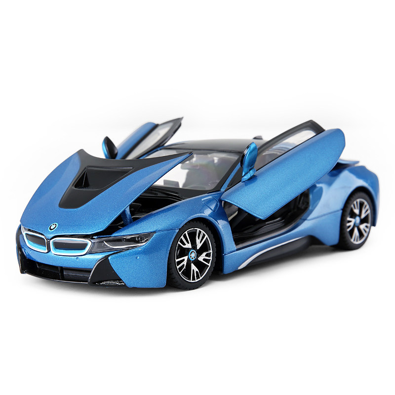 RASTAR 1:24 original authorized metal simulation BMW i8 sports car alloy car model swing parts